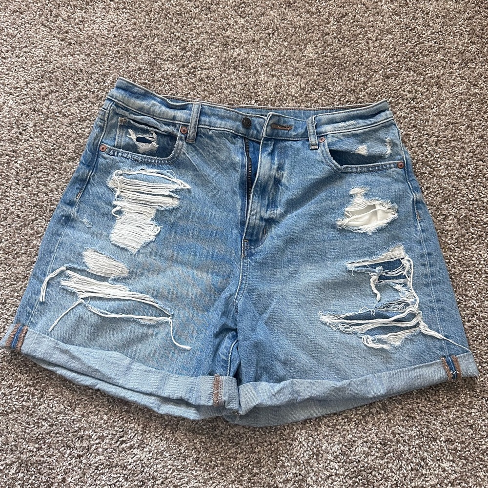 American Eagle Distressed Rolled Denim Shorts
